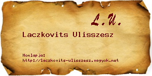 Laczkovits Ulisszesz névjegykártya